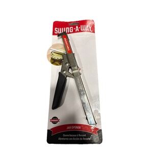 Swing-A-Way Plated Steel Black Comfort Grip Jar Opener NEW